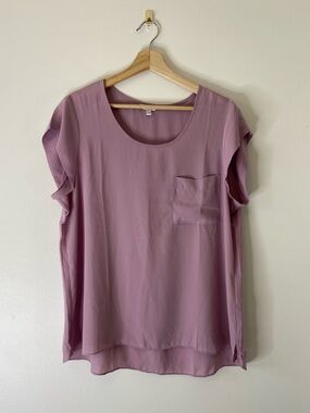 Reitmans Lilac Short Sleeve T-Shirt Blouse